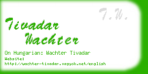 tivadar wachter business card